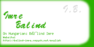 imre balind business card